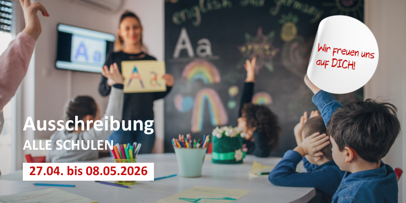 Hauptausschreibung für das Schuljahr 2026/2027